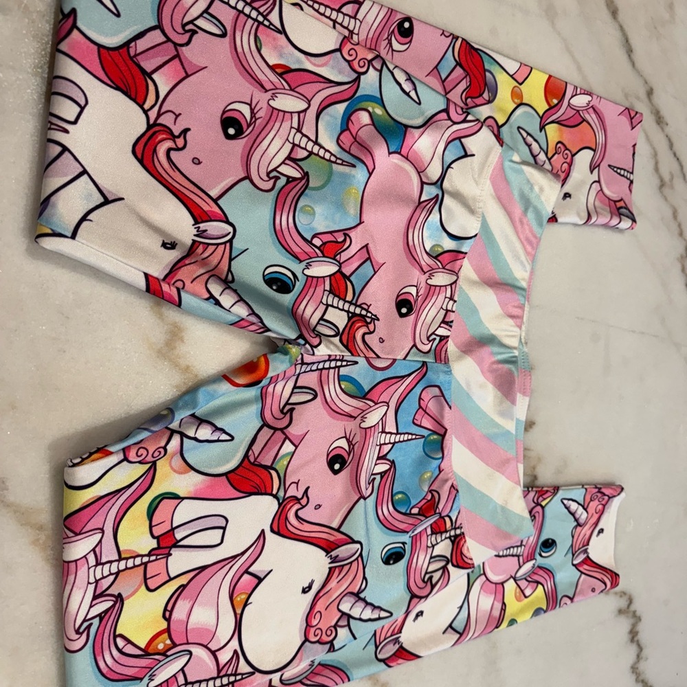 Colorful Unicorn Print Leggings